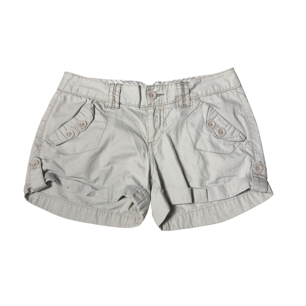 Aeropostale cream cargo mini shorts